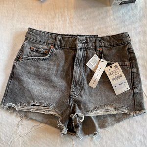 ZARA The High Waist Short in Faded Black - NWT